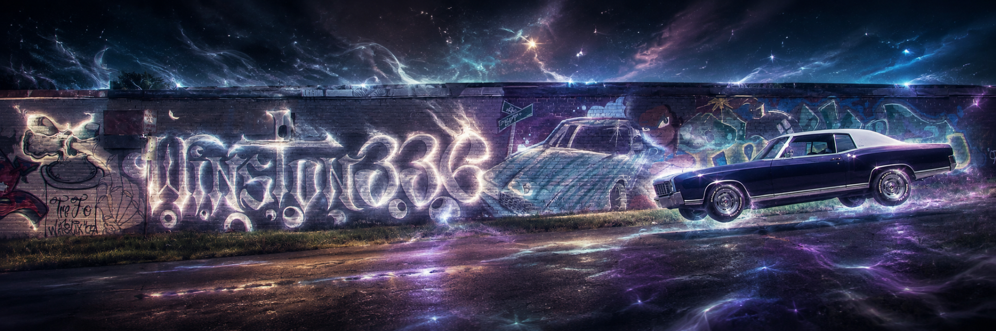 Winston mural-inspired Tre-Fo skyline art